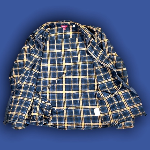 (M) Guess Plaid Flannel Full Zip Lightweight Jacket 21 X 27 X 33.5 - Picture 4 of 5